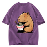 Tokyosol Ramen Lover Capybara Washed T Shirt