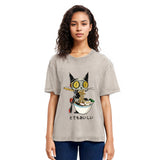 Tokyosol Ramen Lover Robot Cat Washed T Shirt