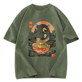 Tokyosol Moo Deng Eat Ramen Washed T Shirt