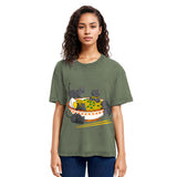 Tokyosol Kawaii Anime Cat Japanese Ramen Washed T Shirt