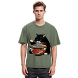 Tokyosol Fat Cat Eating Ramen Classic T-Shirt