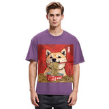 Tokyosol Shiba Lnu Eating Ramen Washed T Shirt