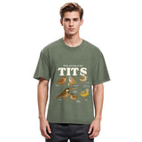 Tokyosol Stop Staring At My Tits Meme Bird Washed T Shirt