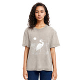 Tokyosol Woodcut Crested Lbis Washed T Shirt
