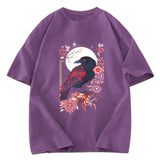 Tokyosol Goth Raven Moon Washed T Shirt