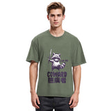 Tokyosol Figh Me Coward Raccoon Washed T Shirt