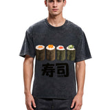 Tokyosol Kawaii Sushi Roll Washed T Shirt