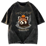 Tokyosol Cute Red Panda Washed T Shirt