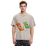 Tokyosol Funny Sushi Sunbathing Washed T Shirt