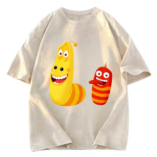 Tokyosol Funny Yellow and Red Larva Washed T-Shirt