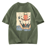 Tokyosol Hand-Drawn Mecha Robot Washed T-Shirt