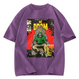 Tokyosol Rapper Doom Hip Hop Gradient Washed T-Shirt