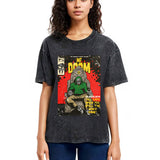 Tokyosol Rapper Doom Hip Hop Gradient Washed T-Shirt