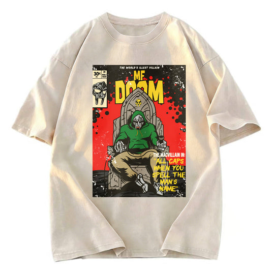 Tokyosol Rapper Doom Hip Hop Gradient Washed T-Shirt