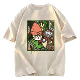 Tokyosol Rapper Cat Gradient Washed T-Shirt