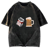 Tokyosol Cigarette and Beer Breakfast Combo Joke Washed T-Shirt