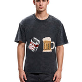 Tokyosol Cigarette and Beer Breakfast Combo Joke Washed T-Shirt