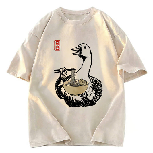 Tokyosol Goose Eating Ramen Washed T-Shirt