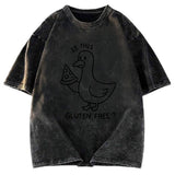 Tokyosol Funny Goose:Is This Gluten Free Washed T-Shirt