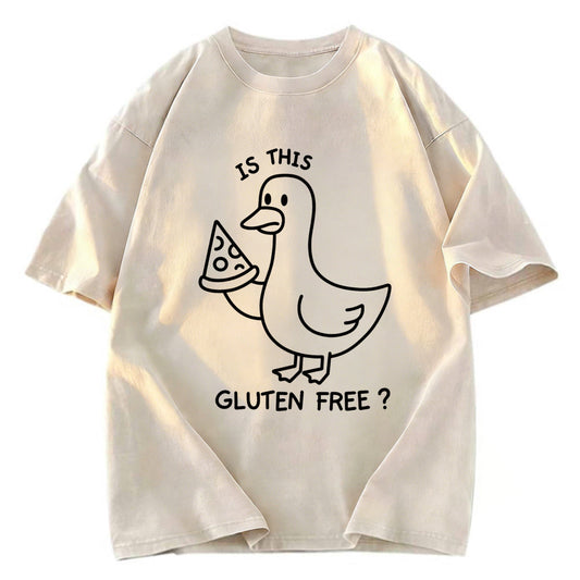 Tokyosol Funny Goose:Is This Gluten Free Washed T-Shirt