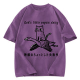 Tokyosol Little Oopsie Daisy Cat Washed T-Shirt