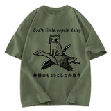 Tokyosol Little Oopsie Daisy Cat Washed T-Shirt