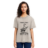 Tokyosol Serious Stupid Goose Women's Crop Raglan T-Shirt