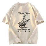 Tokyosol Serious Stupid Goose Women's Crop Raglan T-Shirt