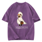 Tokyosol Funny Cat to be Serious Goose meme Washed T-Shirt