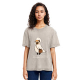 Tokyosol Funny Cat to be Serious Goose meme Washed T-Shirt
