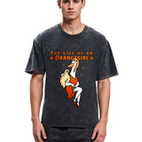 Tokyosol Funny Life of an Orangegirl Goose Washed T-Shirt