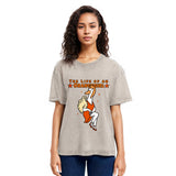 Tokyosol Funny Life of an Orangegirl Goose Washed T-Shirt