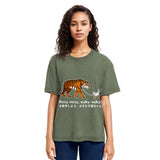 Tokyosol Funny Tiger and Goose Walk Meme T-Shirt