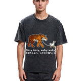 Tokyosol Funny Tiger and Goose Walk Meme T-Shirt