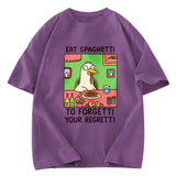 Tokyosol Stupid Goose Eating Pasta Washed T-Shirt