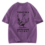 Tokyosol Goose Holding A Fuel Bottle Washed T-Shirt
