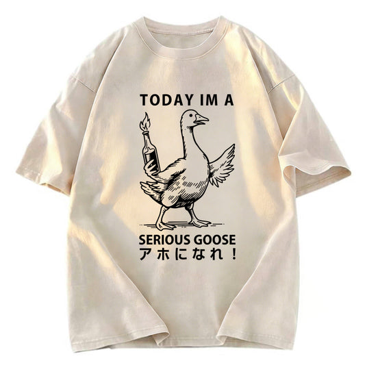 Tokyosol Goose Holding A Fuel Bottle Washed T-Shirt