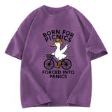 Tokyosol Born For Picnics Funny Washed T-Shirt