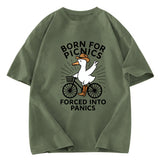 Tokyosol Born For Picnics Funny Washed T-Shirt