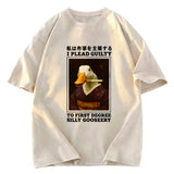 Tokyosol Silly Goose Smoking Funny Washed T-Shirt