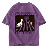 Tokyosol Raccoon Riding A Goose Washed T-Shirt