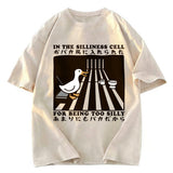 Tokyosol Raccoon Riding A Goose Washed T-Shirt