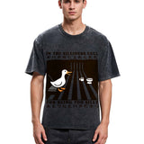 Tokyosol Raccoon Riding A Goose Washed T-Shirt