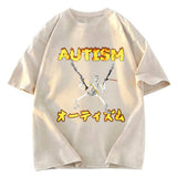 Tokyosol Autism Funny Skeleton Washed T-Shirt