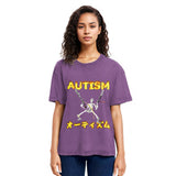 Tokyosol Autism Funny Skeleton Washed T-Shirt