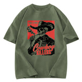 Tokyosol Smoking Skeleton Washed T-Shirt