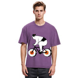 Tokyosol Sumo Riding A Sushi Bike Washed T Shirt