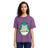 Tokyosol Vintage Frog Ramen Japanes Washed T-Shirt