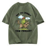 Tokyosol Funny Frog Raccoon Sarcastic Meme Washed T Shirt