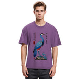 Tokyosol Colorful Crane Washed T Shirt